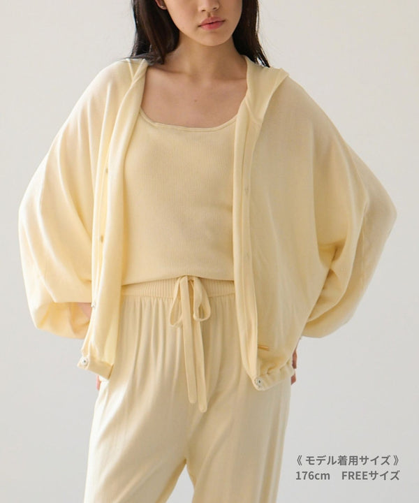 シルクプロテイン加工 ドルマンフーディー / F253-KT101