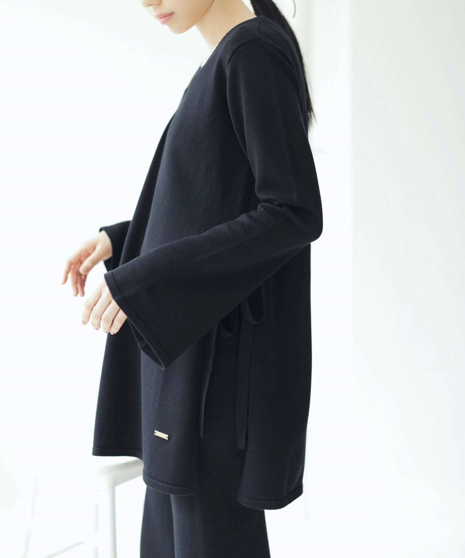 リサイクルレーヨンカップツキサイドリボントップス / F213-KT101