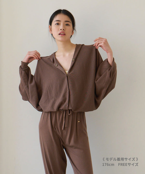【美STコラボ】シルクプロテイン加工 ドルマンフーディー / F253-KT101