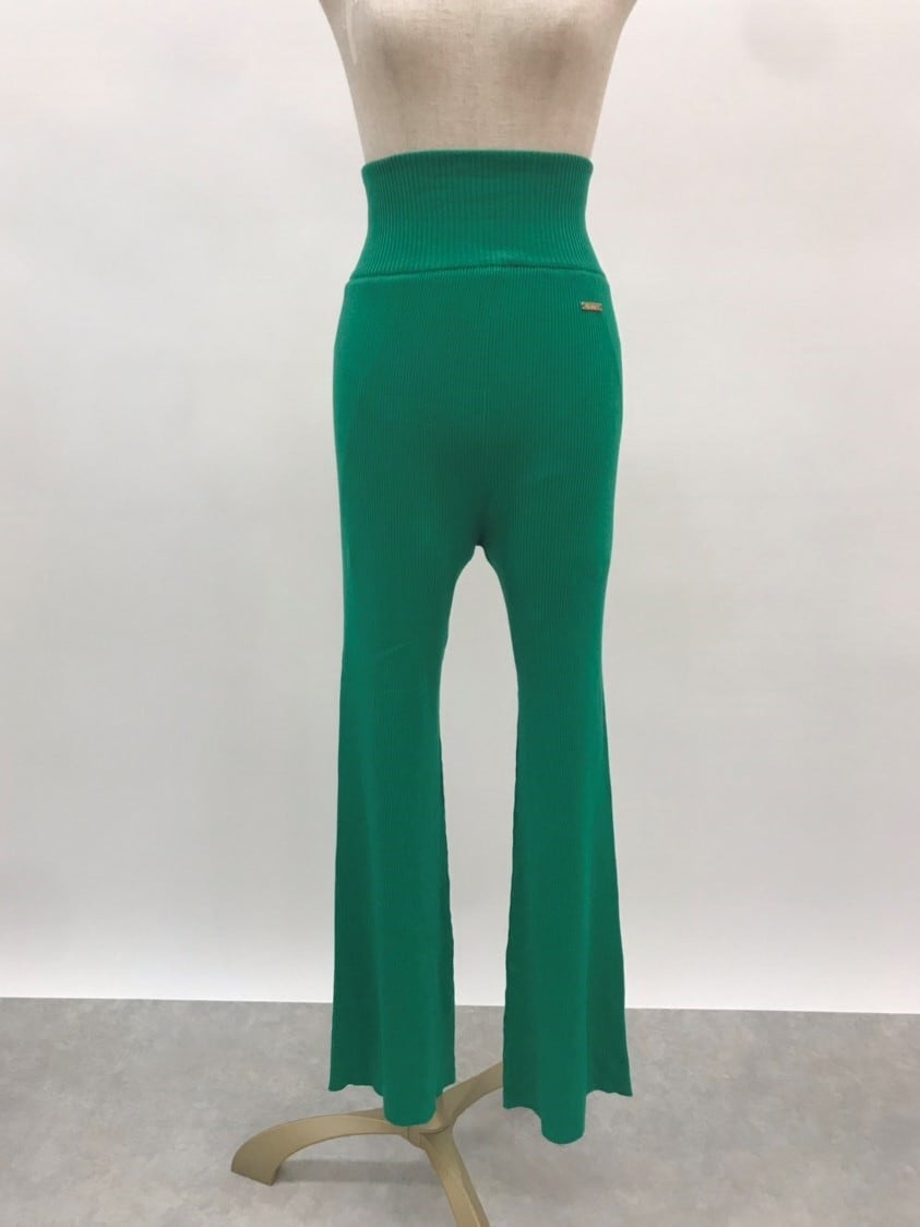 シルクプロテイン加工フレアパンツ/F221-PN101